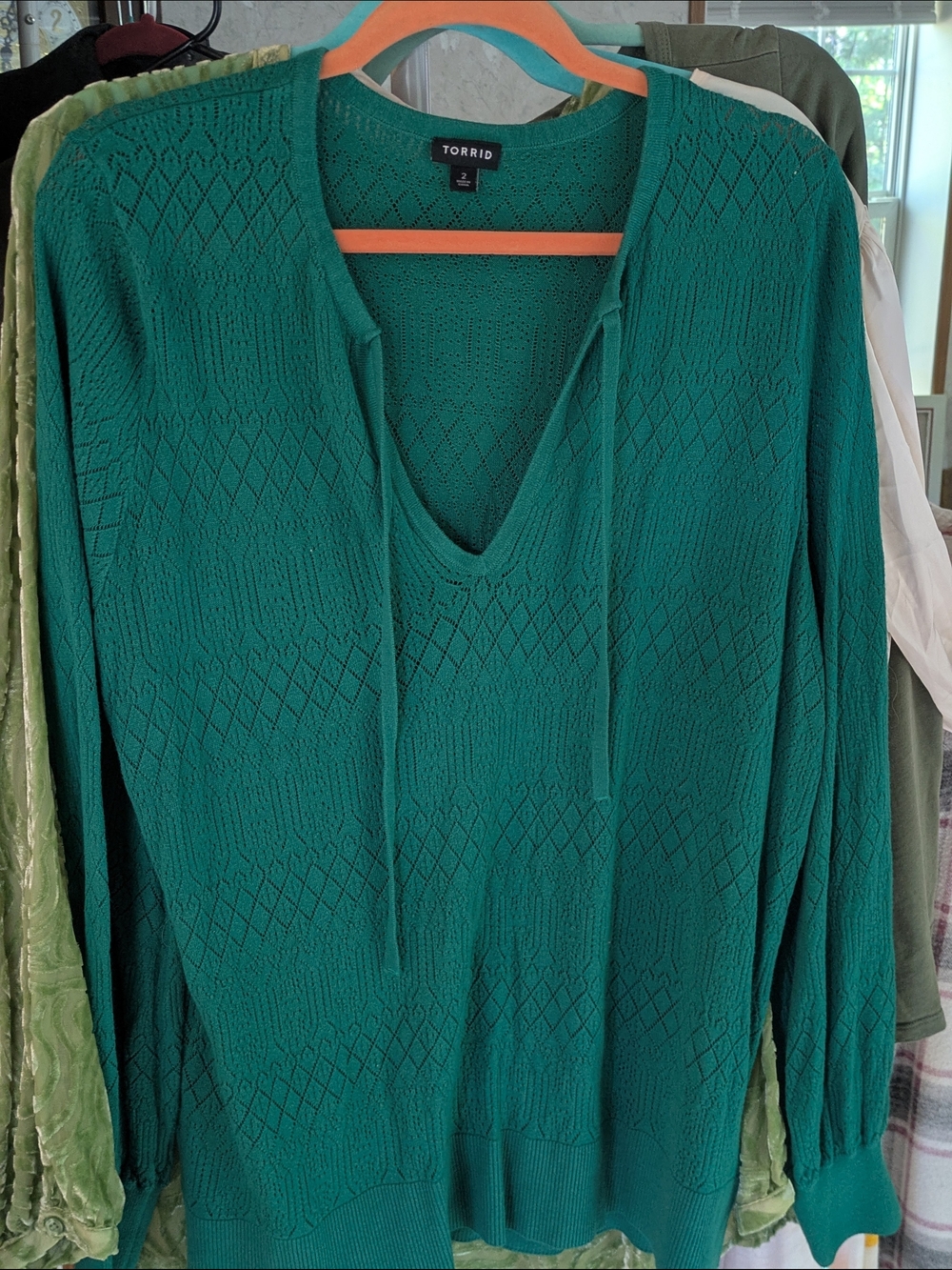 torrid Teal V-Neck Knit Sweater